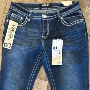 Sky Blue Flare Wide Leg Jeans